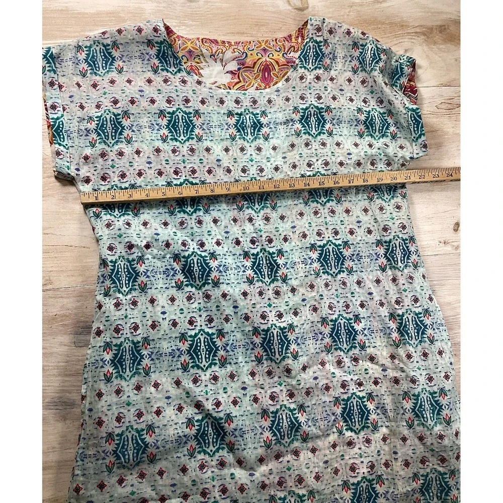 Orientique Naturally Australian Reversible Dress Women's Medium Cotton‎ Boho - Picture 4 of 9